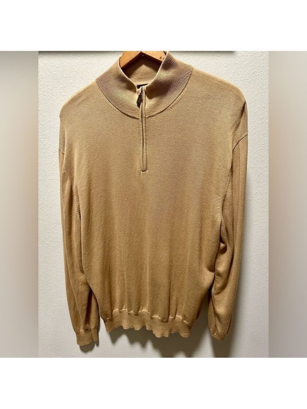Jos. A Bank Long sleeve 1/4 zip Signature Collection Sweater Size XL Pima Cotton